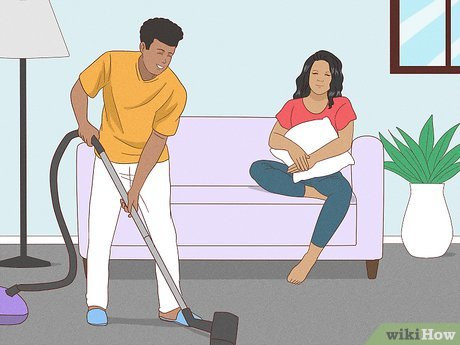 Let your girlfriend relax by taking on some of her tasks.