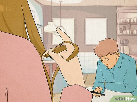 Step 2 He doesn’t flirt back when you act flirty.