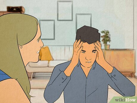 Step 6 He gets frustrated when you talk about your relationship.